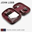 【ウィンタークリアランスSALE】 ジョンロブ JOHN LOBB トラベルシューケアケース シューケアケース 靴べら グローブ ブラシ クロス ワックス レザー 革 ネイビー レッド 赤 青 シューケアセット メンズ TRAVEL SHOE CARE CASE XC0109L 1U