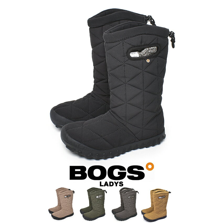 《アイテム名》 ボグス スノーブーツ BOGS メンズ レディース B-モック ハイ 78940S 《ブランドヒストリー》 「よりよい靴を毎日作り続けることはタフだが、終わることのない追求である」創業者ビル・コームのモットーです。「最も不快な環境で」働き、活動する人々のため、40年以上に及ぶ靴産業での経験に基づき、全天候型ブーツの決定版としてBOGSを生み出しました。太平洋岸北西部に本拠地があり、吹雪や雨、晴れにおける2?3度の温度差が生存するための大きな違いとしてとらえ、独自の特性高品質素材を使用して「防水性・耐久性・快適性」を兼ね備えたブーツを開発し続けています。 《アイテム説明》 BOGSより「B-モック ハイ」です。キルティングデザインがおしゃれな機能性に優れたスノーブーツの登場。防水仕様で、ソールには滑りやすい路面に優れたグリップ力を発揮するボグスオリジナルテクノロジーを採用。キルティング部分には保温性に優れたサブゼロ断熱材を採用し、肌に触れるライニングには肌触りの優しいフリースを採用しました。足元が冷えやすい雪のシーズンも快適な履き心地を提供します。■DURAFRESH(デュラフレッシュ)特殊素材のライニングを使用することでバイオテクノロジーによる抗菌・防臭効果を発揮し暖かく、高い保温性を実現。なんと「マイナス30度」でも抜群の保温効果を発揮します。■REBOUND(リバウンド)快適な履き心地を持続するテクノロジーを採用。足を優しくサポートし、疲れを軽減。アクティブな動きにも対応。さらに、型崩れしにくく、長く愛用いただけます。■WATERPROOF(ウォータープルーフ)防水仕様の高機能ウェットスーツの材料を採用。雨や雪でも安心の防水仕様なので水たまりの多い悪路や、雪解け時に起こりやすい浸水の悩みも感じずに安心して履くことができます。■BIOGRIP OUTSOLE(バイオグリップアウトソール)考え抜かれた成形のグリップにより、滑りにくい安全な歩行を提供します。 《カラー名/カラーコード/管理No.》 01.ブラック/001/"13101760" 02.ダークグレー/011/"13101761" 03.ダークグリーン/301/"13101762" 04.フォッシル/258/"13101763" 05.コヨーテブラウン/240/"13101764" 製造・入荷時期により、細かい仕様の変更がある場合がございます。上記を予めご理解の上、お買い求め下さいませ。 関連ワード： ユニセックス シューズ スノーシューズ ウィンターブーツ キルティング カジュアル 靴 防水 保温 滑らない 防寒 抗菌 防臭 防滑 雨 雪 グリーン 緑 オリーブ ブラウン date 2021/11/05 店内検索用：US6.0(23cm) US7.0(24cm) US8.0(25cm) US9.0(26cm) US10.0(27cm) US11.0(28cm)Item Spec ブランド BOGS ボグス アイテム スノーブーツ スタイルNo 78940S 商品名 B-モック ハイ 性別 メンズ レディース 原産国 China 他 素材 アッパー：合成繊維 アウトソール：ラバー 重量 片足：US6.0(23cm) 約 385g 商品特性1 こちらの商品は1cm刻みの展開になります。 着用時のサイズ感 細身、普通の方 標準サイズ 甲高、幅広の方 1サイズ大きめ 筒丈 約 25 cm ヒール高 約 2.5 cm 履き口周り 約 33.5 cm 足首周り 約 33 cm こちらのアイテムの足入れは標準です。採寸・着用に使用したサイズ【6US】 ※上記サイズ感は、スタッフが実際に同一の商品を着用した結果です。 スタッフ着用の為、個人差があります。参考としてご確認ください。サイズについて詳しくはこちらをご覧下さい。 当店では、スタジオでストロボを使用して撮影しております。商品画像はできる限り実物を再現するよう心掛けておりますが、ご利用のモニターや環境等により、実際の色見と異なる場合がございます。ご理解の上、ご購入いただけますようお願いいたします。