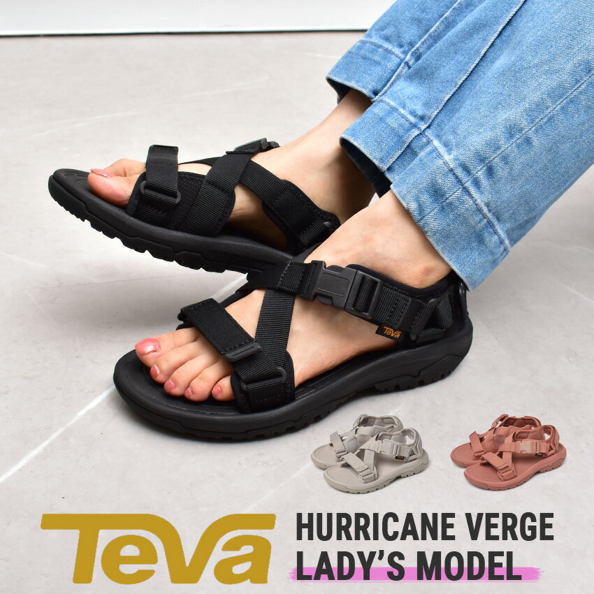 テバ サンダル レディース 【アーリーサマーSALE開催！】 TEVA サンダル レディース ハリケーン バージ テバ ブラック ピンク 黒 アウトドア ストラップサンダル スポーツサンダル キャンプ レジャー ブランド テヴァ 軽量 人気 HURRICANE VERGE 1121535