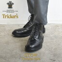 トリッカーズ TRICKER’S TRICKERS メンズ ストウ ダイナイトソール ブラックカーフ カントリー ブーツ ウィングチップ ウイングチップ ..