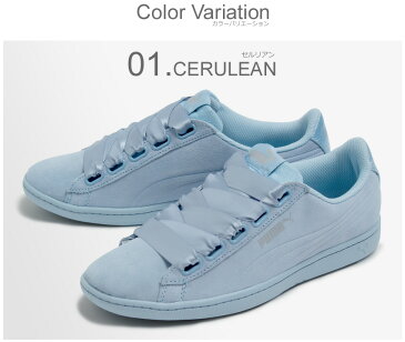 【クーポン配布!セール開催】 プーマ PUMA プーマ ビッキー リボン S スニーカー レディース ホワイト ブルー 白 青 PUMA VIKKY RIBBON S 366416 04 05 06