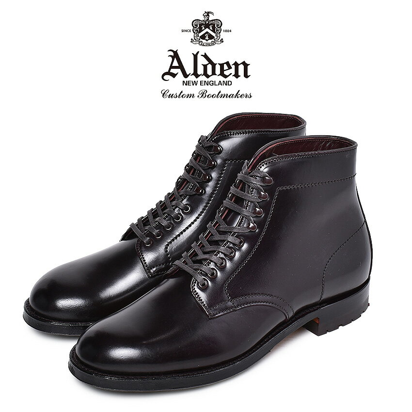 【ポイント10倍対象品】オールデン ALDEN コードバン ブーツ ドレスブーツ メンズ ブラック 黒 靴 シューズ トラディショナル ビジネス フォーマル 本革 レザー 革靴 紳士靴 通勤 会社員 大人 高級 CORDOVAN BOOT 4600HC