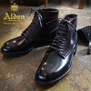 【スーパーSALE開催中！】 オールデン ALDEN コードバン ブーツ ドレスブーツ メンズ ブラック 黒 靴 シューズ トラディショナル ビジネス フォーマル 本革 レザー 革靴 紳士靴 通勤 会社員 大人 高級 CORDOVAN BOOT 4600HC