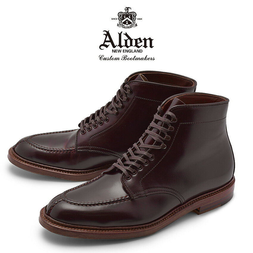 【週末セール開催！】 オールデン タンカーブーツ ALDEN コードバン バーガンディ メンズ ブランド シューズ トラディショナル ビジネス フォーマル 馬革 革靴 靴 紳士靴 茶 TANKER BOOT M6906H