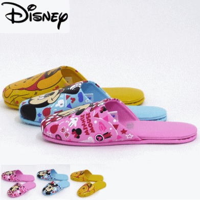 ディズニー / 抗菌 ビニール スリッパ ミッキー ミニー プーさん ( DS Disney )【スリッパ】【室内履き】【子供】【子供スリッパ】【ルームシューズ】【ベビー キッズ】(※箱入りではないので、包装紙ラッピングは不向きです。)のサムネイル