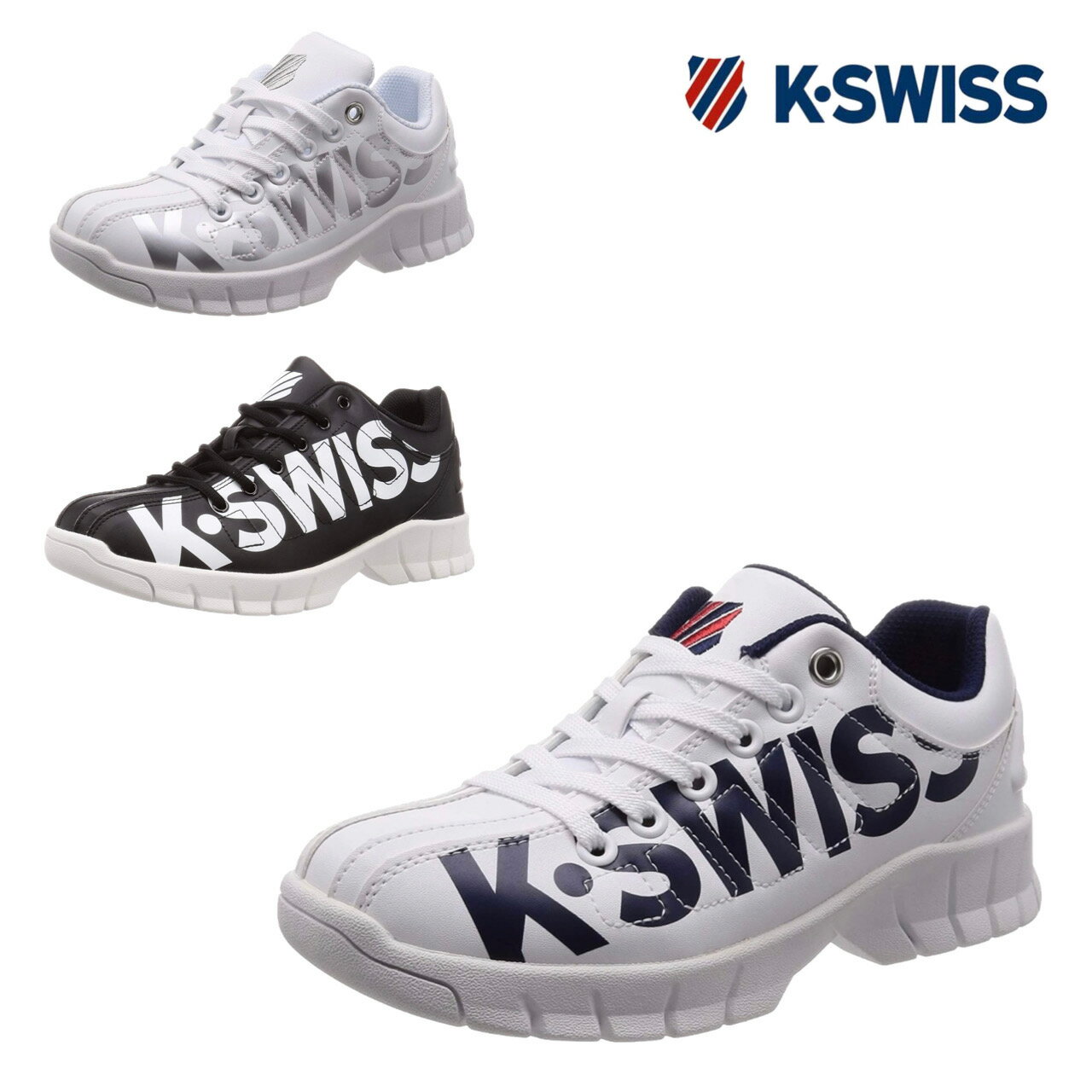 ケースイス/KSL02BLブラック黒ホワイト白シルバーネイビー1KS0061KS0071KS012(K-SWISSKSL02BL)