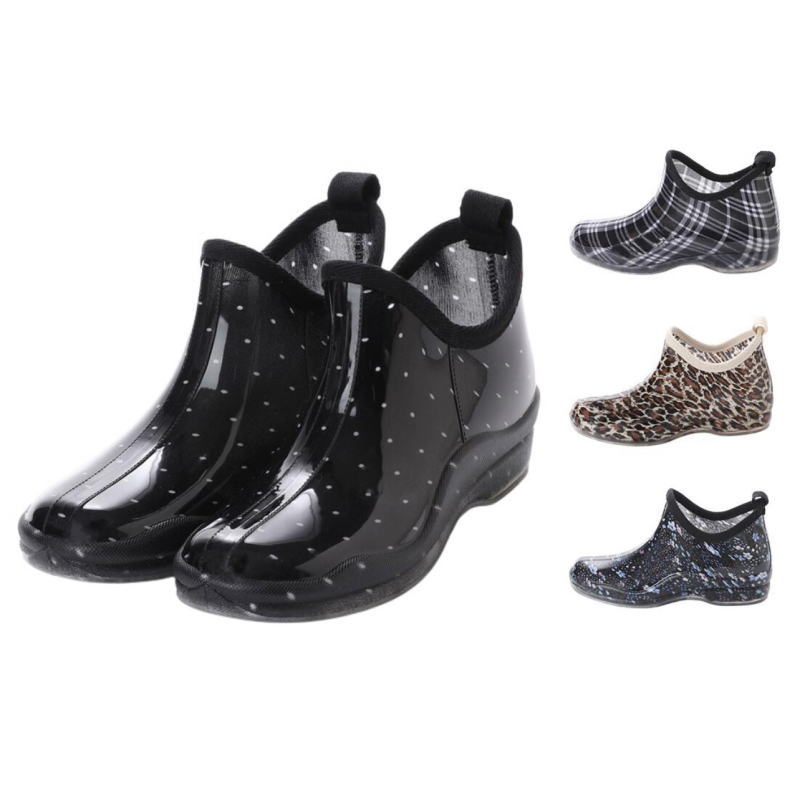ガーデニングブーツ / 16029 ブラウン レオパード ネイビー ブラック 黒 ドット チェック ( K's Plus )【レインブーツ】【ショート】【防水】【長靴】【雨靴】【レディース】【婦人靴】( KSL )(製品の性質上、傷は、予めご了承の上、ご購入ください。)