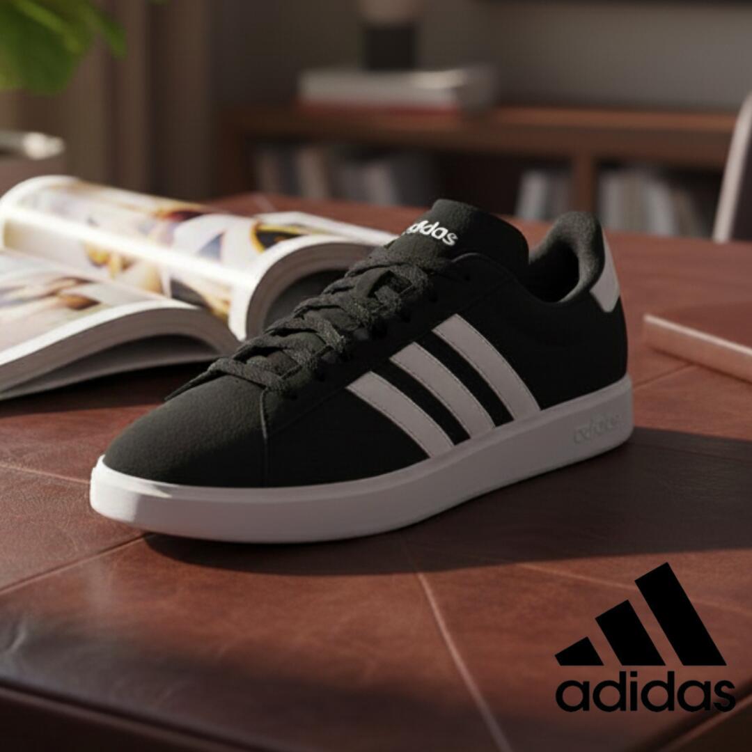 アディダス / GRANDCOURT 2.0 NIO0 ID 2963 ブラック 黒 ホワイト 白 ( adidas ID2963 )【送料無料 北海道、沖縄県を除く シューズ スニーカー 靴 レディースシューズ レディース カジュアル スウェード 調 】(後継モデルです)