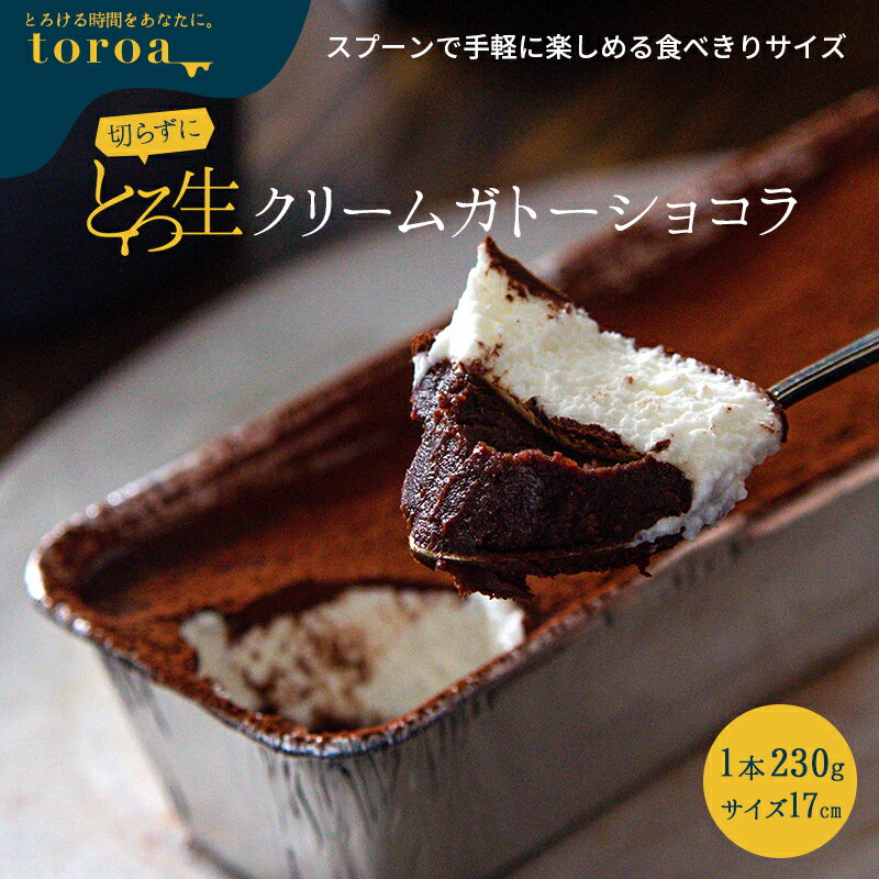 チョコレートケーキ とろ生ガトーショコラ withホイップ 1本 230g 送料無料 チョコレートケーキ 誕生日 カップケーキ ご褒美 父の日 スイーツ ギフト 洋菓子 toroa 【常温商品との同梱不可】