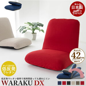 リクライニング座椅子 WARAKU [デラックス] 日本製 座椅子 リクライニング 座いす ハイバック フロアチェア ソファチェア 一人掛け ソファ チェアー 1人用 ローチェア リラックスチェア リクライニングチェア 1人掛け こたつ座椅子 モダン 北欧 おしゃれ