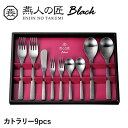 カラトリー 9本 セット スプーン フォーク ステンレス おしゃれ 個性的 漆黒 洋食器 ギフト プレゼント 新生活 日本製 燕製品