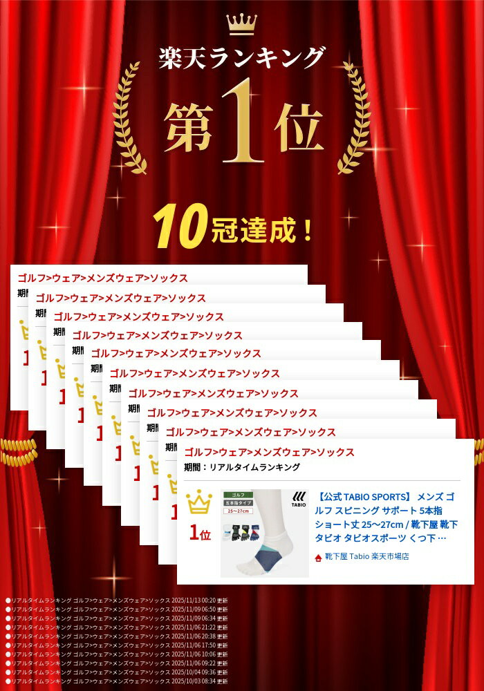【公式 TABIO SPORTS】 メンズ ゴルフ スピニング サポート 5本指 ショート丈 25〜27cm / 靴下屋 靴下 タビオ タビオスポーツ くつ下 薄手 ゴルフ ゴルフソックス 5本指 五本指 ソックス ショートソックス くるぶし上 紳士 黒 日本製