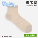 【全品送料無料〜5/16 09:59迄】【公式 靴下屋】 冷感 ドライ ななめ スパイラル メッシュ ショートソックス / 靴下 タビオ Tabio くつ下 シ...