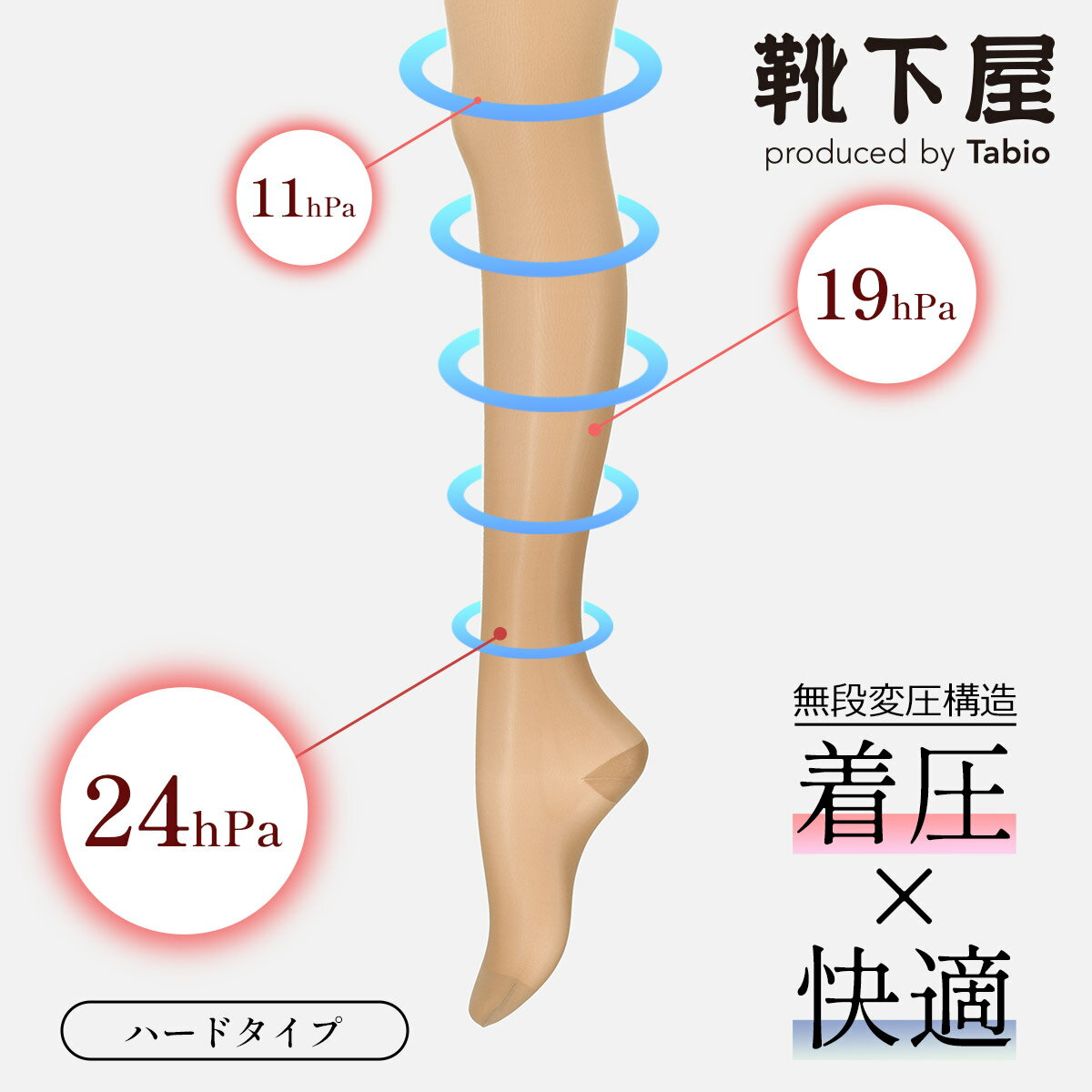 【全品送料無料★～5/16 9:59迄】【あす楽】【公式 TABIO LEG LABO】 弾性 ストッキング ※薄手 着圧 ハードタイプ / 靴下屋 靴下 タビオ くつ下 タイツ カラータイツ ストッキング 40デニール 一般医療機器 レディース 黒 日本製