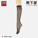 【全品送料無料&ポイント5倍〜5/6 23:59迄】【公式 靴下屋】 リーフ柄 ハイソックス / 靴下 タビオ Tabio くつ下 ハイ ソックス ストッキング...