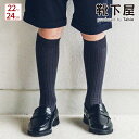 【公式 靴下屋】 キッズ コットン リブ ハイソックス 22~24cm / 靴下 タビオ Tabio くつ下 ハイ ソックス シンプル 通学 登園 入園式 入学式 卒園式 卒業式 発表会 ジュニア 子ども セレモニー 黒 日本製