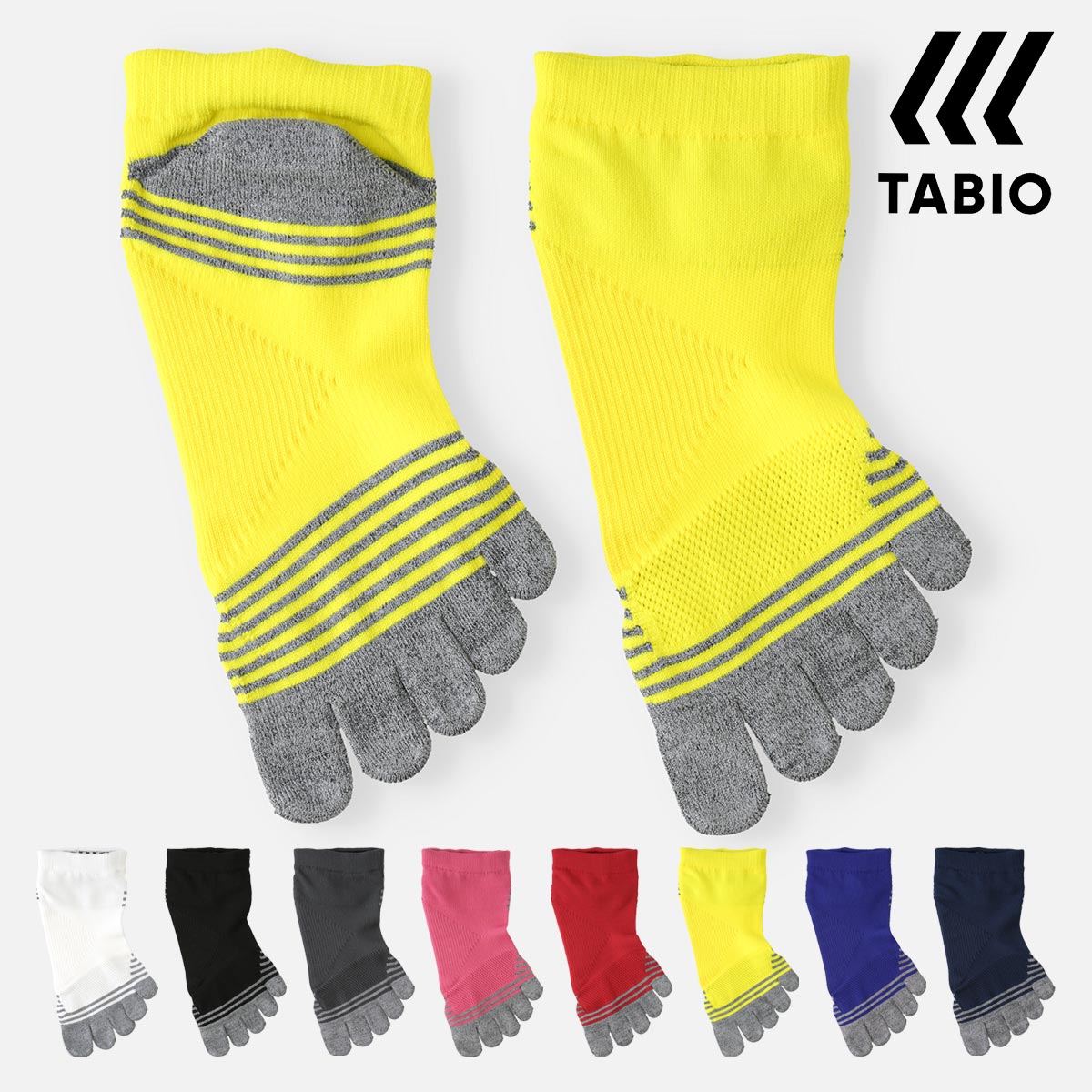 タビオ レーシングソックス 【あす楽】【公式 TABIO SPORTS】 レーシングラン ナノグリップ 五本指 21～23cm SSサイズ / 靴下屋 靴下 タビオ タビオスポーツ くつ下 5本指靴下 五本指靴下 5本指ソックス 五本指ソックス ランニング ジョギング マラソン 陸上 レディース 運動会 ジュニア 黒 日本製