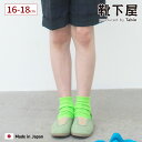【公式 靴下屋】 キッズ 蛍光 リブ ショートソックス 16~18cm / 靴下 タビオ Tabio くつ下 ショート ソックス くるぶし上 綿混 カジュアル 蛍光カラー ビビッド 子供 子ども ジュニア 日本製