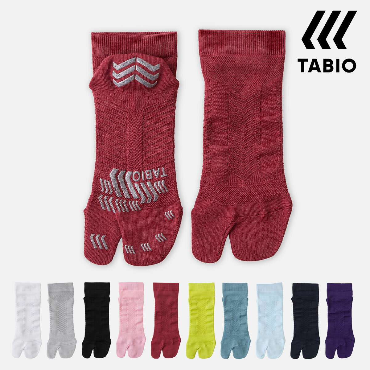 タビオ 靴下 レディース 【あす楽】【公式 TABIO SPORTS】 レーシングラン 足袋 23～25cm Sサイズ / 靴下屋 靴下 タビオ タビオスポーツ 足袋ソックス たび タビ ランニング ジョギング マラソン 陸上 運動会 レディース ジュニア 黒 日本製