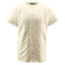 デサント（DESCENTE）フルオープンシャツ(ds-db1010-sivo) メンズ 野球 ソフトボール シャツ 半袖　大きいサイズ 小さいサイズ ボタン アイボリー