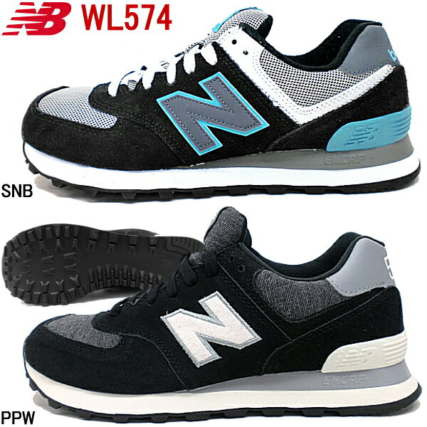 ニューバランス 574 New Balance WL574 SNB/PPW 靴 レディース靴 スニーカー ニューバランス クラシック シューズ おしゃれ ブラック 黒 22.5cm 23.0cm CLASSICS TRADITIONNELS【NLNL-40hnc】●【楽ギフ_包装】