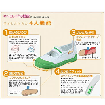 上履き キャロット ムーンスター Carrot CR ST11 男の子 女の子 キッズ ジュニア スクールシューズ 学校 体育 靴 レッド 赤 グリーン ピンク ホワイト 白 サックス 21.5cm 22.0cm 22.5cm 23.0cm 23.5cm 24.0cm 24.5cm 25.0cm【NKNK-14vvpl】 偏平足予防・外反母趾予防○
