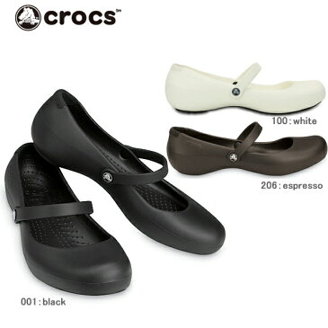 【国内正規品】 クロックス レディース アリス ワーク crocs alice work 11050 軽量 ストラップ パンプス 痛くない ぺたんこ 歩きやすい パンプス ローヒール 軽い ブラック 黒 ホワイト 白 飲食店/オフィス/仕事用