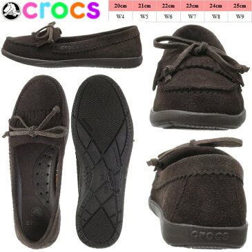 クロックス レディース アデラ 本革 スエード モカシン crocs adela suede moccasin 14697 【国内正規取扱店】 軽量 ぺたんこ フラットシューズ 靴 【NJNJ-33pnld】● 【07co】