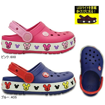 クロックス クロックスライツ ミッキー クロッグ キッズ 203072 CROCS crocslights Mickey clog kids 光る！ キッズサンダル クロッグサンダル つっかけ 可愛い かわいい ディズニー キャラクター スポーツサンダル 軽い 軽量 【正規品】子供用【PBPB-33tfhh】●