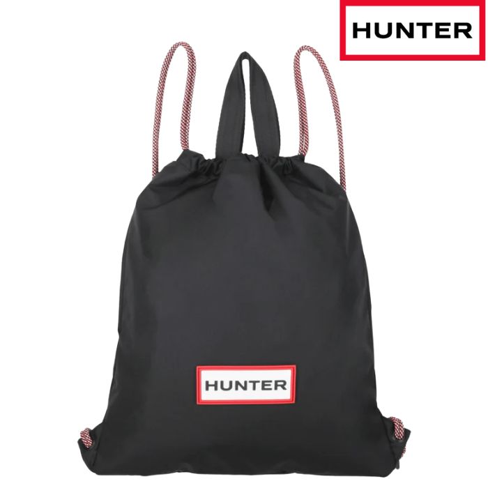 乐天商城 - ハンター HUNTER UBP3931NRS ユニセックス トラベル ドローストリング バックパック トート バックパック TRAVEL DRAWSTRING BACKPACK TOTE TOTE バック リュック 黒 ブラック 男女兼用 軽量 旅行 通勤 日常使い