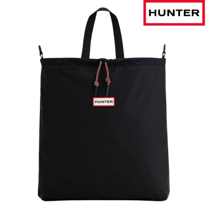 樂天商城 - ハンター HUNTER UBT7126NRS ユニセックス トラベル マルチファンクション パッカブル トート トートバッグ TRAVEL MULTI FUNCTION PACKABLE TOTE 2WAY 3WAY バック トートバッグ 撥水 黒 ブラック 男女兼用 軽量 多機能 旅行 通勤 日常使い