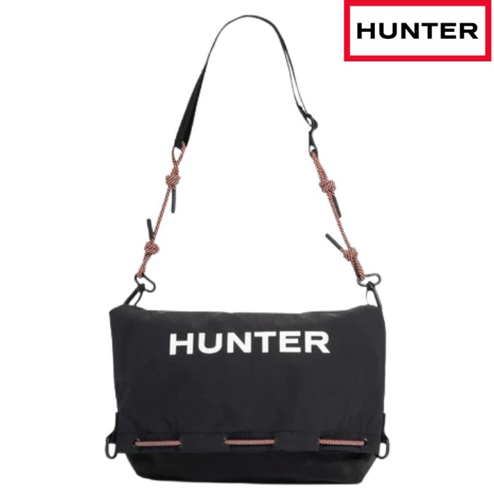 樂天商城 - ハンター HUNTER UBX7124NRS ユニセックス トラベル マルチファンクション サコッシュ ショルダーバック TRAVEL MULTI FUNCTION SACOCHE 2WAY 3WAY バック トートバッグ サコッシュ 撥水 小物 黒 ブラック 男女兼用 軽量 多機能