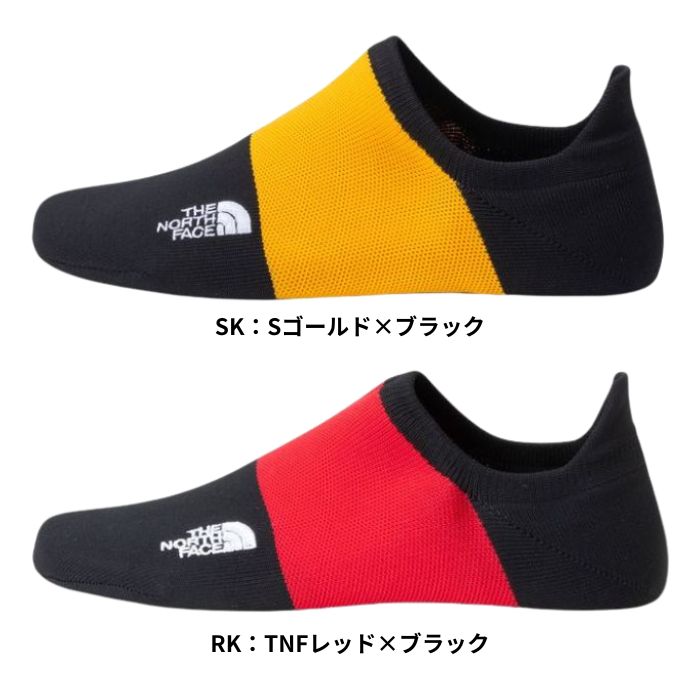 ザノースフェイス TNF ポータブル ソリッパー NN82370 メンズ レディース THE NORTH FACE PORTABLE SOLIPPER 靴下 ソックス 普段使い お出かけ ブラック イエロー レッド 足裏滑り止め加工 キャンプ コンパクト