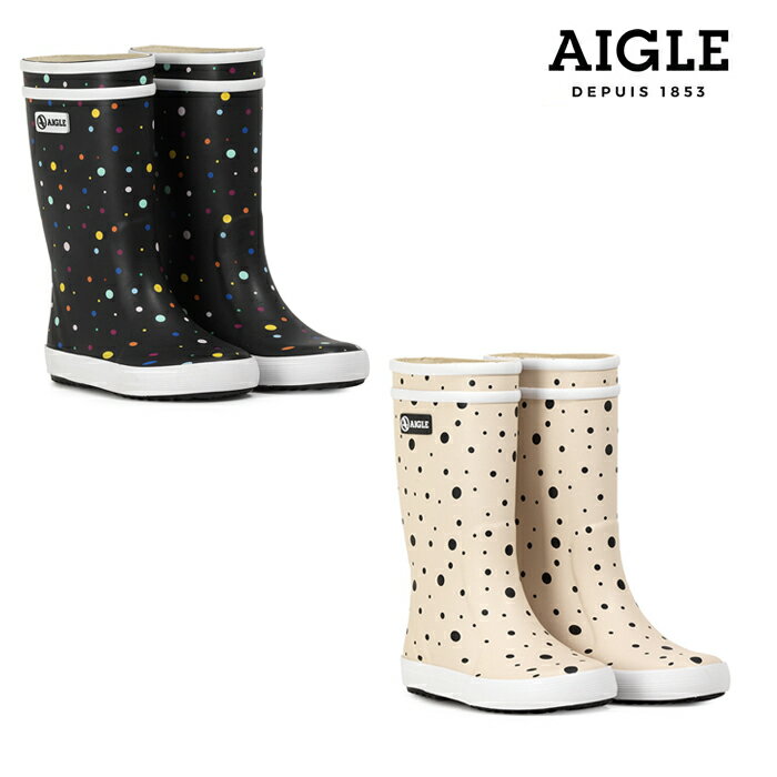 エーグル レインブーツ キッズ ロリーポップ テーマ AIGLE LOLLY POP THEME ZZJR119 レインブーツ ラバーブーツ 長靴 雨靴 男の子 女の子 黒 白