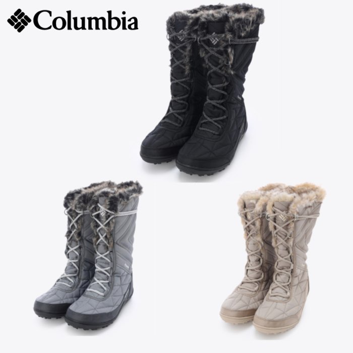 コロンビア Columbia BK5964 ミンクスミッド スリー ワイド MINX MID III WIDE レディース スノーブーツ ロング 防水 ブラック グレー ..