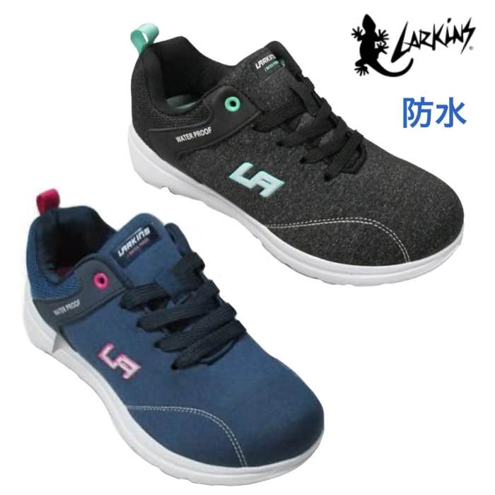 樂天商城 - ラーキンス LARKINS L-782 スニーカー レディース 防水 雨 軽量 シンプル 疲れにくい カジュアル シューズ ローカット 靴