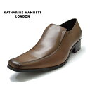 キャサリンハムネット 紳士靴 KATHARINE HAMNETT 3992 ダークブラウン スリッポン ビジネスシューズ レザー 紳士靴 レザー