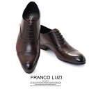 フランコ ルッチ トラディショナル FRANCO LUZI TRADITIONAL 260 ワイン 本革 ストレートチップ ビジネス ドレスシューズ 靴 ブラン...