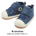 コンバース ベビー オールスター N ネイビープラス V-1 ブルー CONVERSE BABY ALL STAR N NVPL V-1 37302370 ファーストシューズ ベビーシューズ 1本ベルト マジックベルト 子供 靴