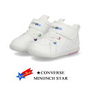 コンバース ミニ インチスター ホワイトライラック CONVERSE MINI INCH STAR ファーストシューズ ベビー マタニティー スニーカー ミッドカット 1本ベルト マジックベルト 軽量 子供靴 37302450 11.0.0-15.0cm