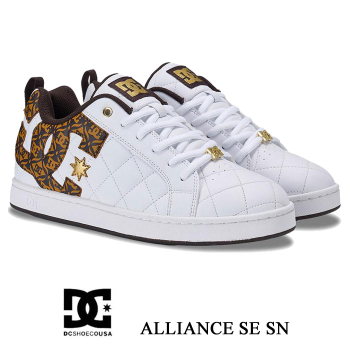 乐天商城 - DCシューズ スニーカー メンズ アライアンス SE SN ホワイト DC ALLIANCE SE SN DM261301WBG ローカット ダンス ボーダー スニーカー 靴 ギフト プレゼント