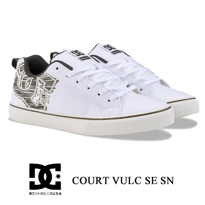 Rakuten - DCシューズ メンズ コートバルク SE SN ホワイト DC COURT VULC SE SN DM254306WOV ローカット ダンス ボーダー スニーカー 靴 ギフト プレゼント