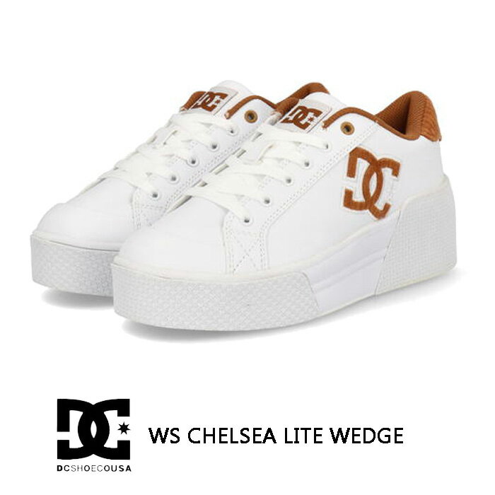 DCシューズ ウィメンズ チェルシー ライト ウェッジ ホワイト DC WS CHELSEA LITE WEDGE DW224602WBR レディース シューズ ローカット ダンス ボーダー コート系 スケーター スケート スニーカー 靴