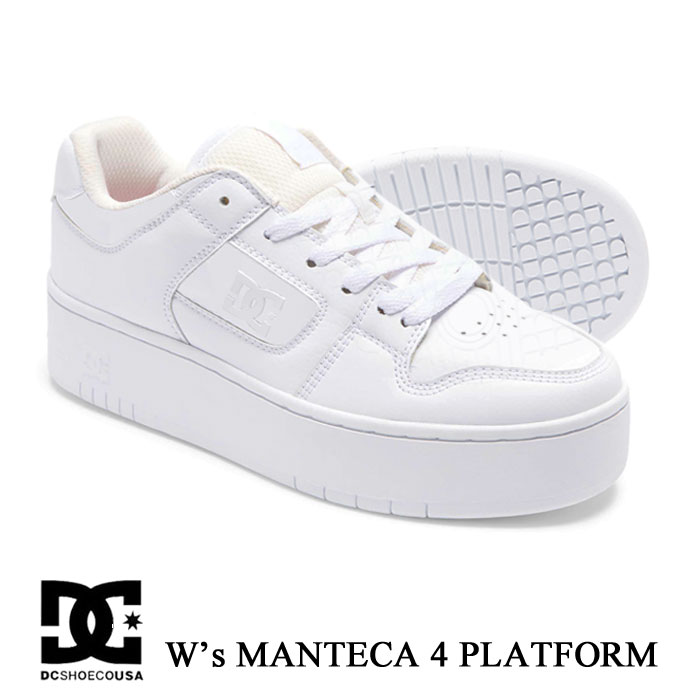 Rakuten - DCシューズ レディース ウィメンズ マンテカ 4 プラットフォーム ホワイト DC W's MANTECA 4 PLAFORM　DM241002WW0 シューズ ローカット ダンス ボーダー コート系 スケーター スケート スニーカー 靴