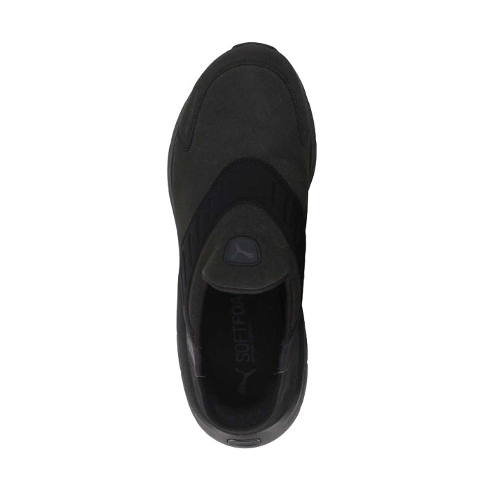 プーマ ソフトライド フレックス イーズイン ワイド AS ブラック PUMA SOFTRIDE FLEX EASE-IN WIDE AS 311076 ハンズフリー スリッポン カジュアル 靴 父の日 ギフト プレゼント 311076-01