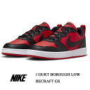 ナイキ スニーカー キッズ ジュニア レディース コートボロー ロー リクラフト GS レッド NIKE COURT BOROUGH LOW RECRAFT GS DV5456-600 靴