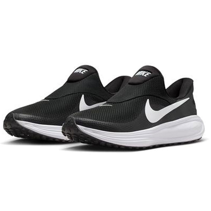 乐天商城 - NIKE ナイキ ランニングシューズ メンズ REVOLUTION 8 EASY-ON レボリューション 8 イージーオン ブラック HQ2414 スニーカー 軽量 スリッポン クッション 通気性 メッシュ ウォーキング ジョギング 運動靴 通学 部活 クラブ 通勤 HQ2414-001