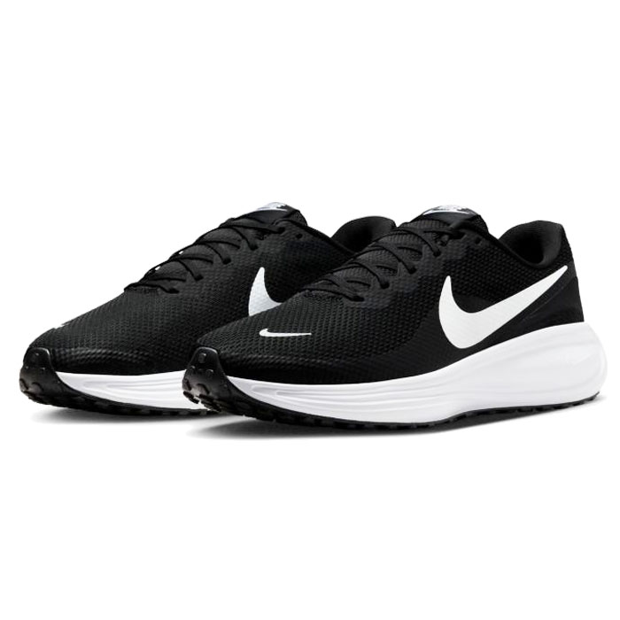 乐天商城 - NIKE ナイキ ランニングシューズ メンズ REVOLUTION 8 WIDE レボリューション 8 ワイド ブラック HQ1996 スニーカー 軽量 クッション 通気性 メッシュ ウォーキング ジョギング 運動靴 通学 部活 クラブ 通勤 HQ1996-001