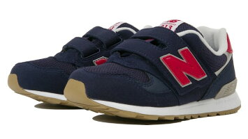 ニューバランスキッズシューズPO313NVネイビー/レッド