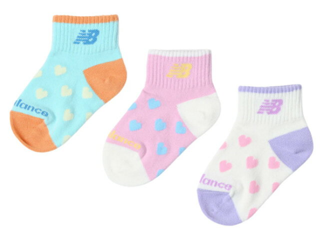 【要エントリー！楽天スーパーSALE期間中最大P20倍！】ニューバランス ガールズ3Pソックス LAS55649
